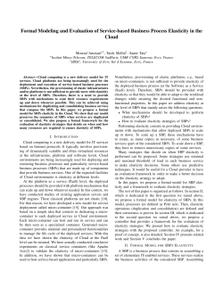 Formal Modeling and Evaluation of Service