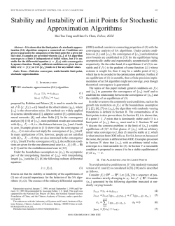 Stability and instability of limit points for stochastic approximation