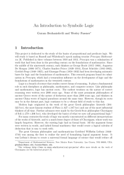 An Introduction to Symbolic Logic - NMSU computer science