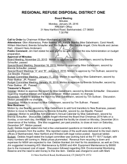 Board Meeting 01252016 Minutes