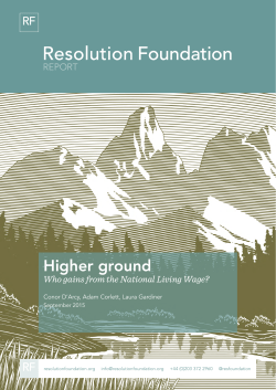 Higher ground: Who gains from the National Living Wage?