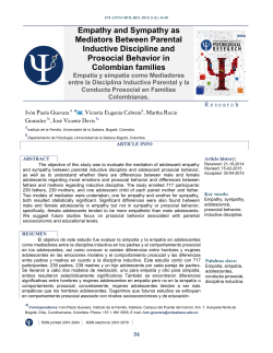 Empathy and Sympathy as Mediators Between