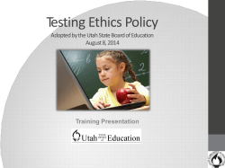 Standard Test Administration Testing Ethics