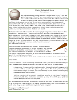 The Lord`s Baseball Game - St. Joseph Parish of Downingtown