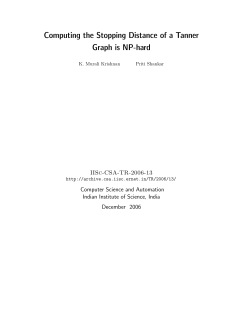 Computing the Stopping Distance of a Tanner Graph is NP-hard