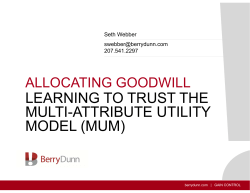 learning to trust the multi-attribute utility model (mum)