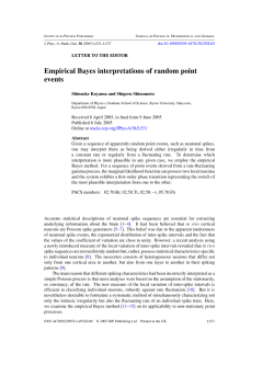 Empirical Bayes interpretations of random point events