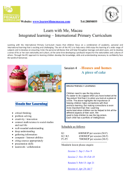 IPC Program info - Learn with Me, Macau