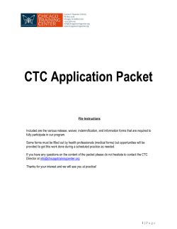 CTC-RAP GK Legal Memo - Chicago Training Center