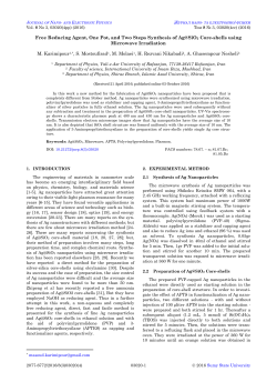 Free Reducing Agent, One Pot, and Two Steps Synthesis of Ag