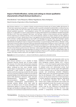 Impact of biofortification, variety and cutting on chosen qualitative