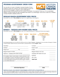 program advertisement order form regular season advertisment