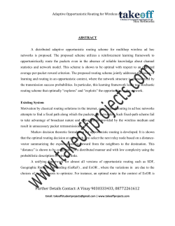 Adaptive Opportunistic Routing for Wireless Ad Hoc Networks
