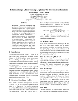 Softmax-Margin CRFs: Training Log