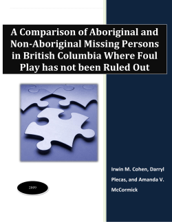 A Comparison of Aboriginal and Non-Aboriginal Missing