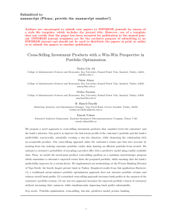 Cross-Selling Investment Products with a Win