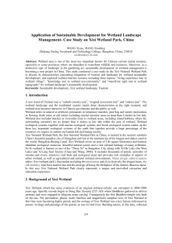 Case Study on Xixi Wetland Park, China