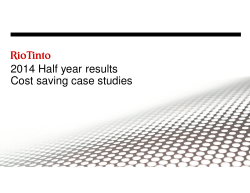 Half year results 2014 - cost savings case studies