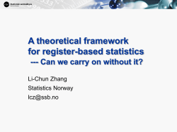 On the theory framework for register-based statistics --