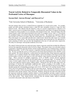 Neural Activity Related to Temporally Discounted Values