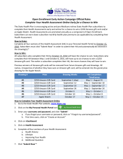 Open Enrollment Early Action Campaign Official Rules Complete