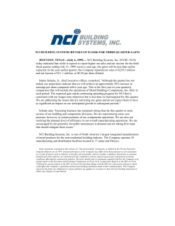 1999_0706 - NCI Building Systems