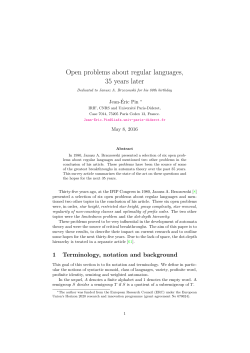 Open problems about regular languages, 35 years later