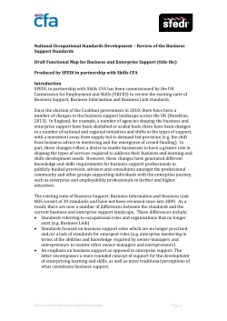 Business Support NOS Functional Map