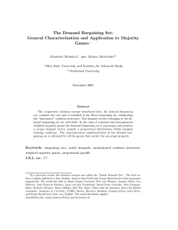 The Demand Bargaining Set: General