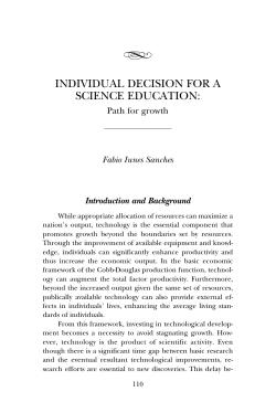 individual decision for a science education