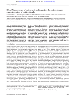 HDAC5 is a repressor of angiogenesis and determines the