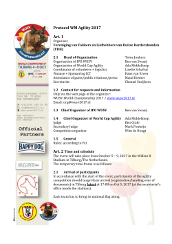 Organizer - VDH WUSV 2017 website