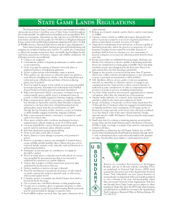 State Game Lands Regulations