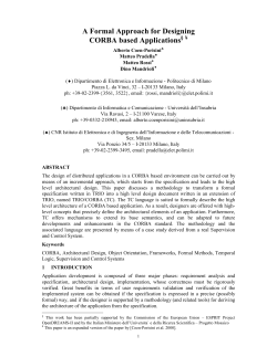 A Formal Approach for Designing CORBA based Applications