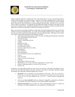 Accounting for Unallowable Costs