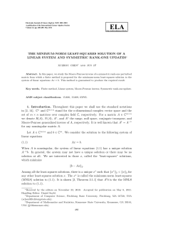 THE MINIMUM-NORM LEAST-SQUARES SOLUTION OF A