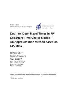 Door-to-Door Travel Times in RP Departure Time Choice Models