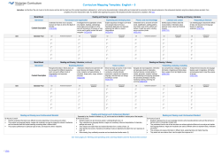 Curriculum Mapping Template: English * 5