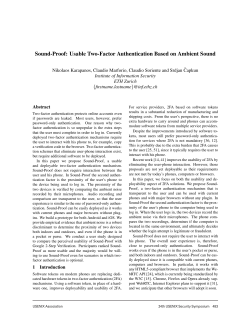 Sound-Proof: Usable Two-Factor Authentication Based on Ambient