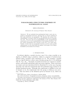 PARAGRADED STRUCTURES INSPIRED BY MATHEMATICAL