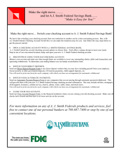 Make the right move - AJ Smith Federal Savings Bank