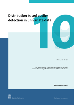 Distribution based outlier detection in univariate data