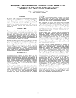 an investigation of the relationship between simulation play