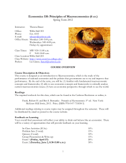 Economics 110: Principles of Macroeconomics (6