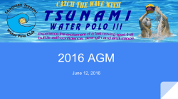 2016 AGM - Edmonton Tsunami Water Polo Club