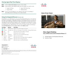 Cisco Agent Desktop 7.5 Quick Start, English, Release 7.5(1)