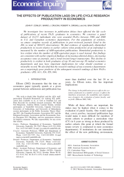 Incentives and the Effects of Publication Lags on Life Cycle