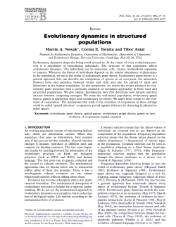 Evolutionary dynamics in structured populations