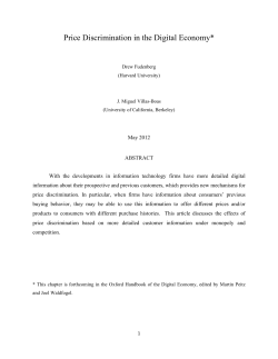 Price Discrimination in the Digital Economy