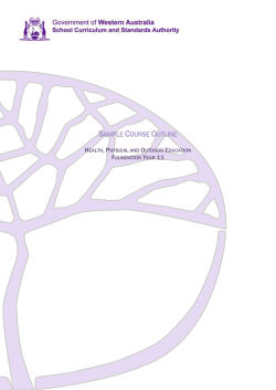 Sample Course Outline - SCSA - School Curriculum and Standards